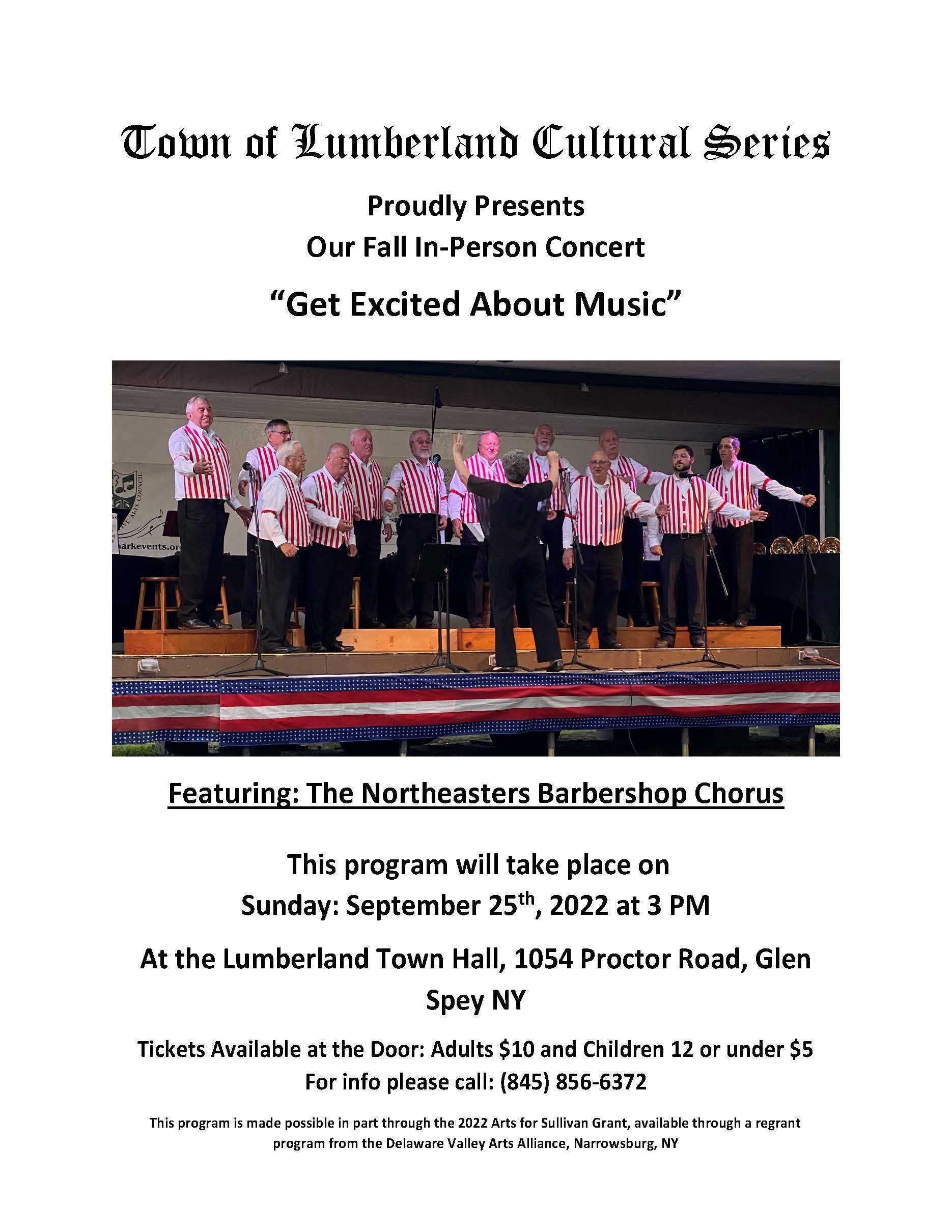 Town of Lumberland Cultural Series Concert_
